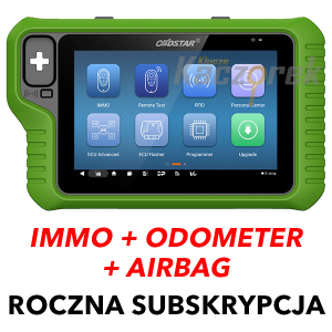 Roční předplatné IMMO + ODOMETER + AIRBAG pro Key Master G3 – OBD Star
